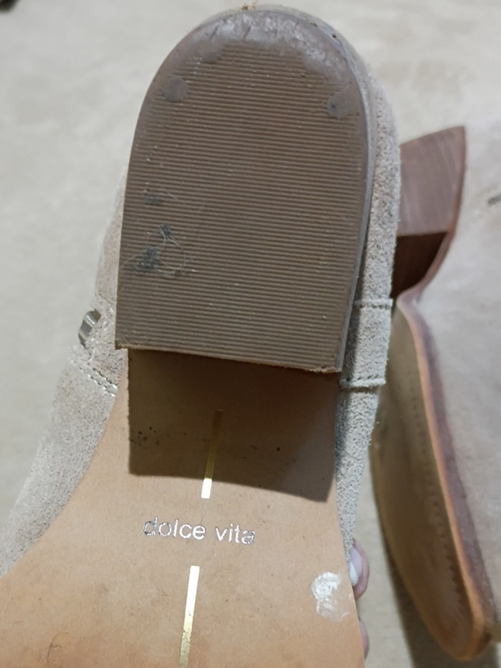 Dolce Vita Taupe Suede Ankle Bootie - Picture 7 of 10